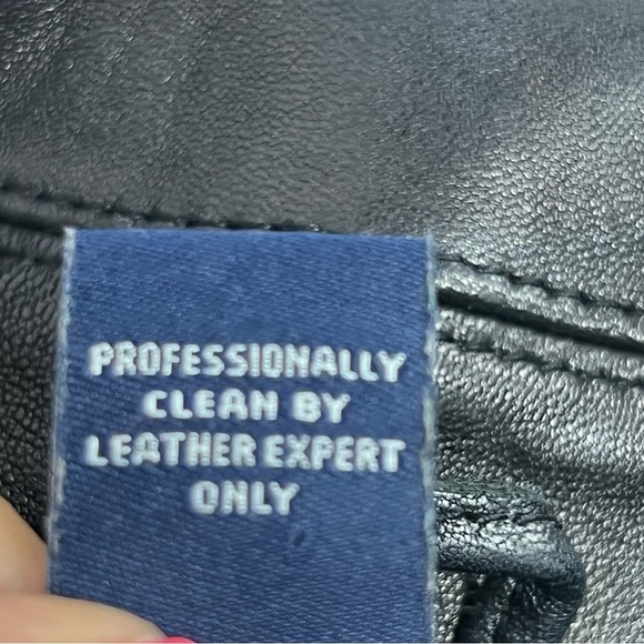 Ann Taylor Leather black Jacket medium soft buttery zip up w/pockets - Picture 6 of 16